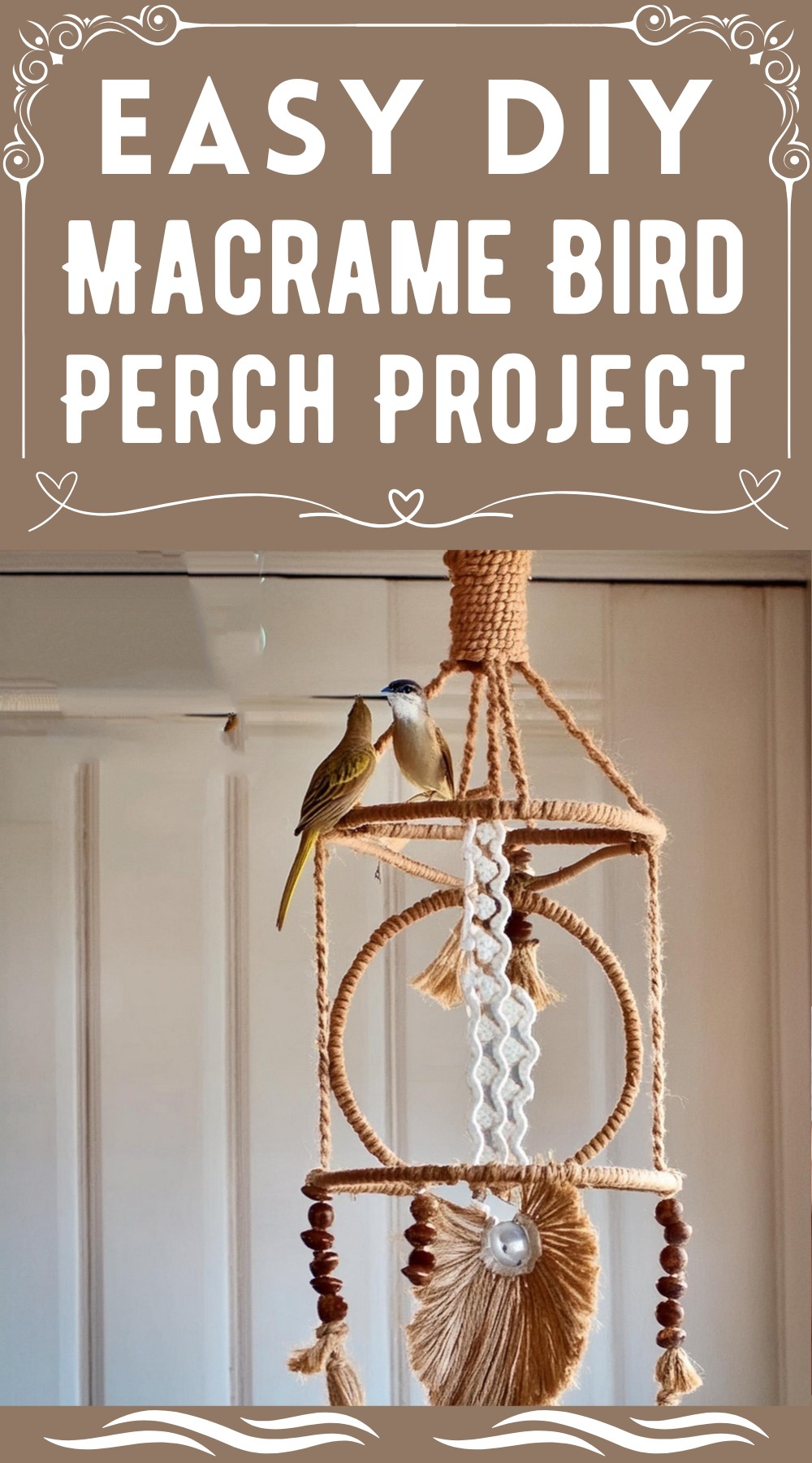 DIY Macrame Bird Perch Project