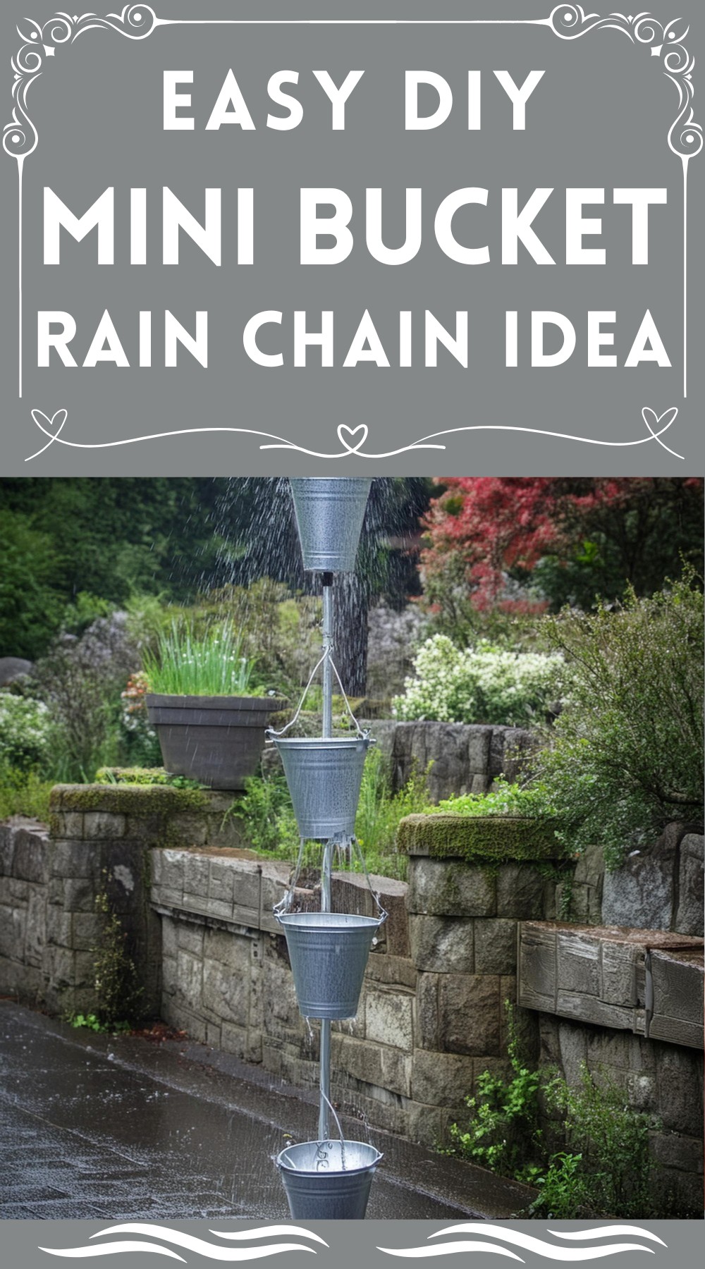 DIY Mini Bucket Rain Chain Idea