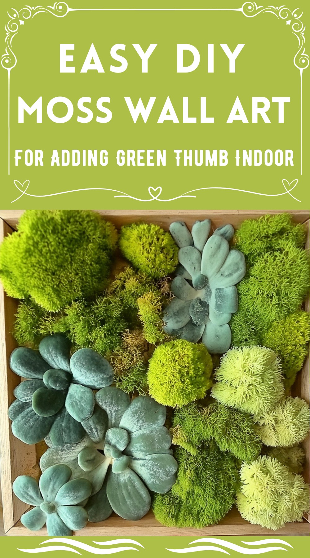 DIY Moss Wall Art For Adding Green Thumb Indoor