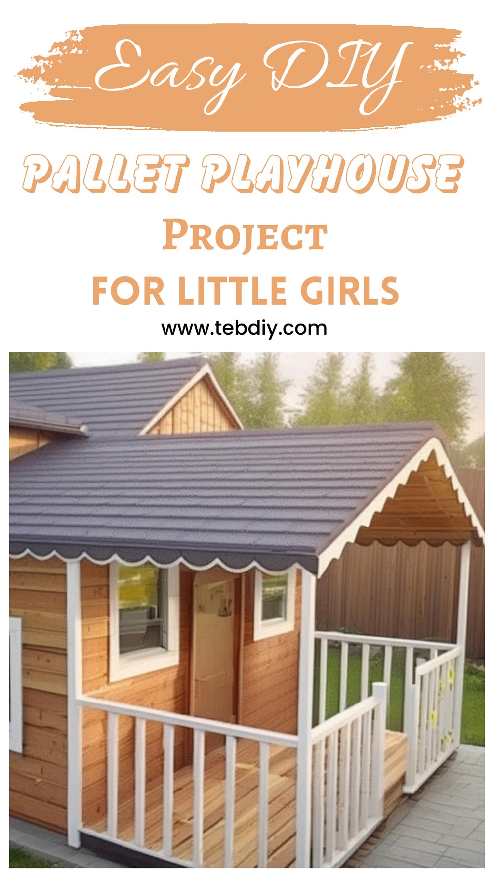 DIY Pallet Playhouse Project For Little Girls