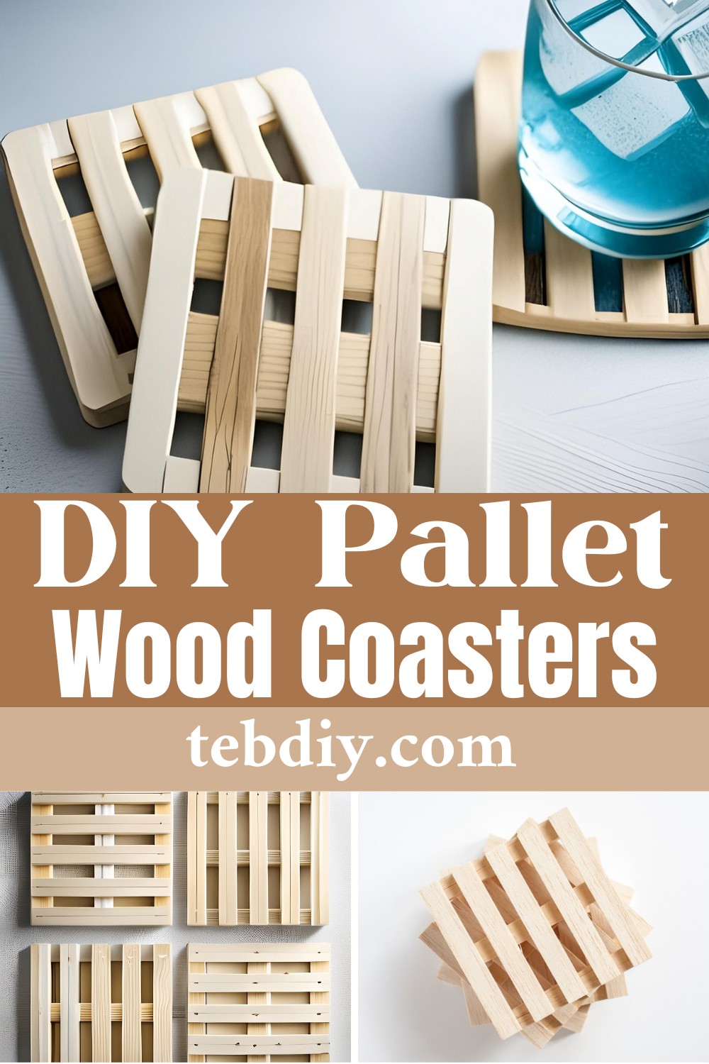 DIY Pallet Wood Coasters To Avoid Water Spills