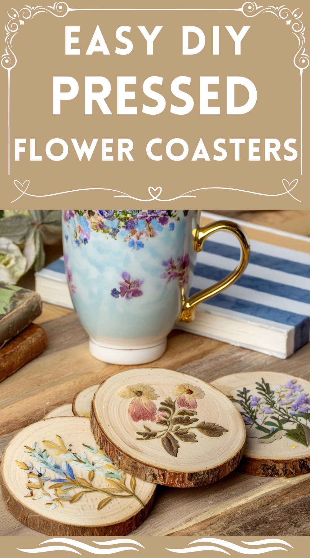 DIY Pressed Flower Coasters