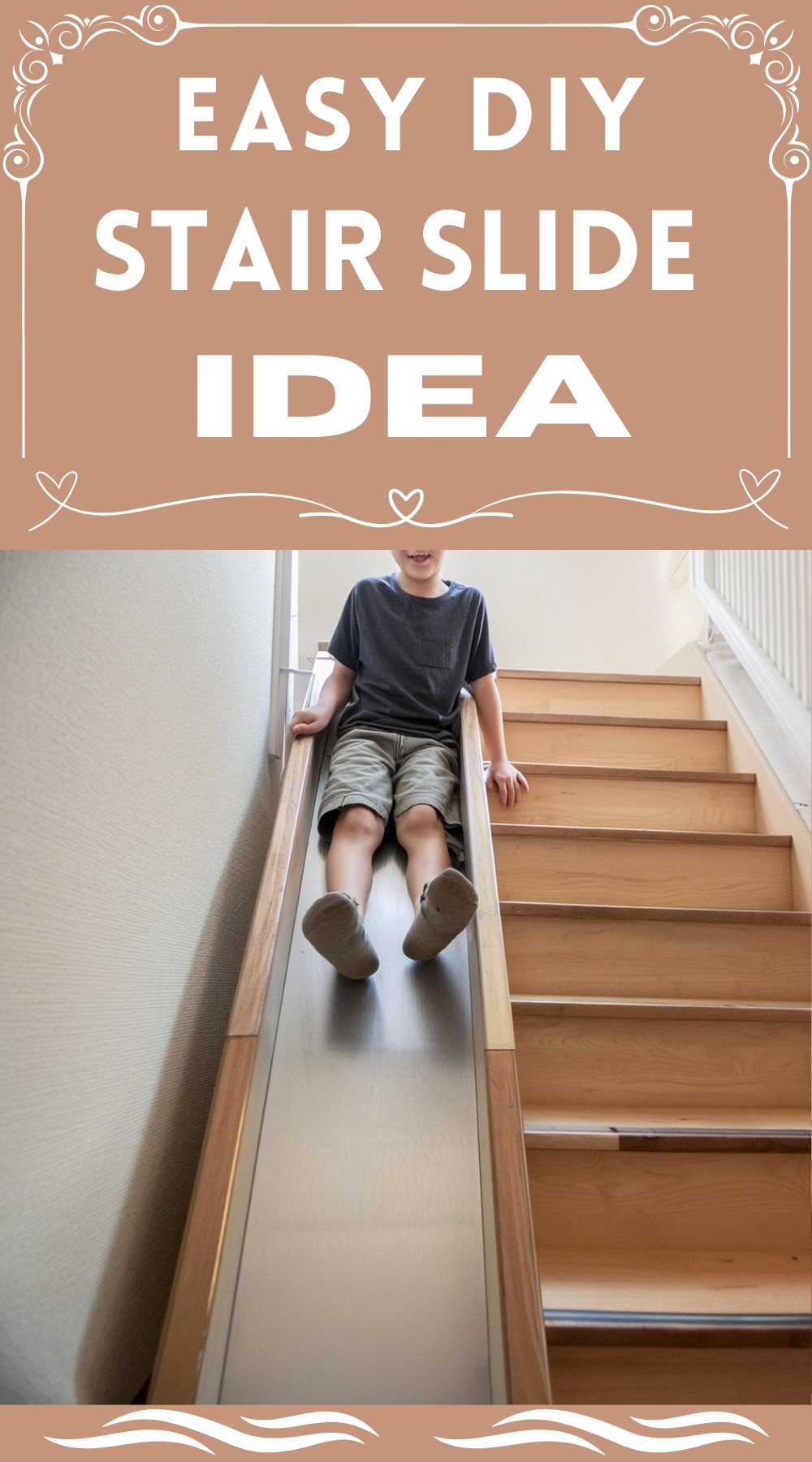 DIY Stair Slide Idea