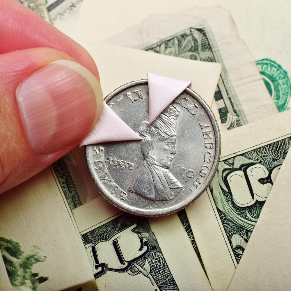 Dollar Bill Origami Heart Idea
