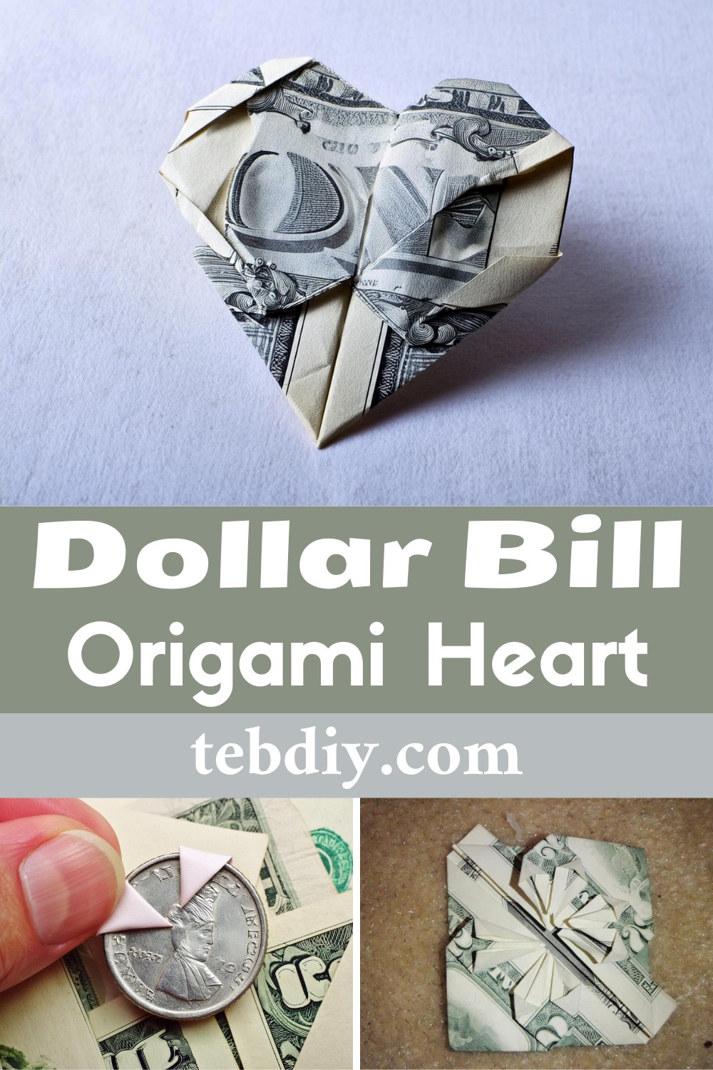 Dollar Bill Origami Heart Plan