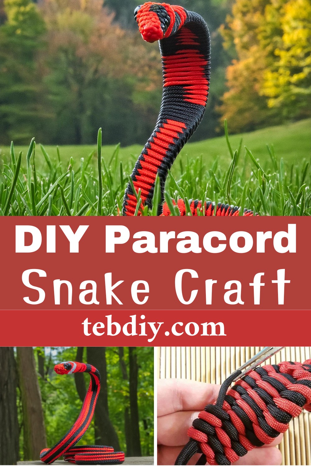 Fun DIY Paracord Snake Craft Idea
