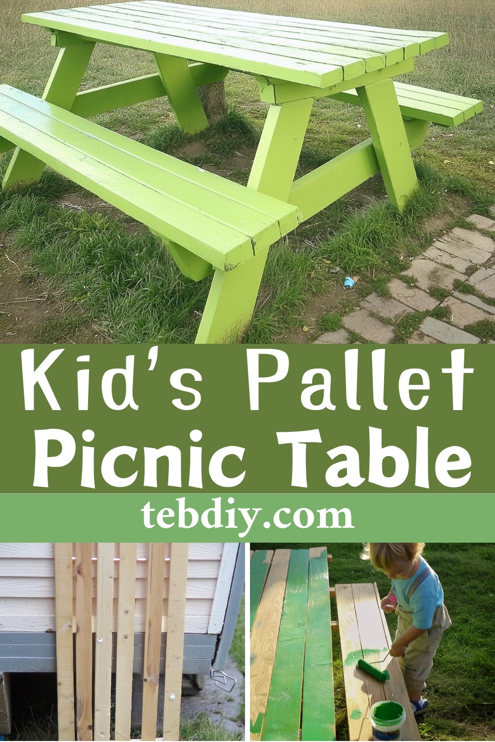 How To DIY Kid's Pallet Picnic Table For Outdoor Activities