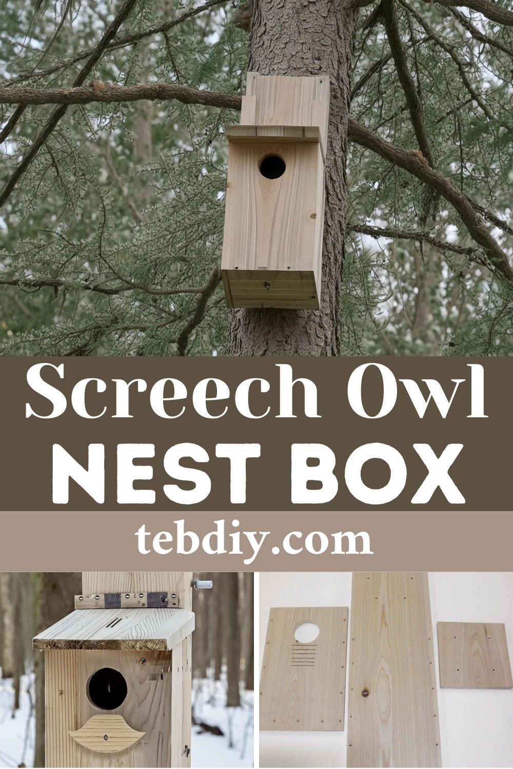 How To DIY Screech Owl Nest Box Using Cedar