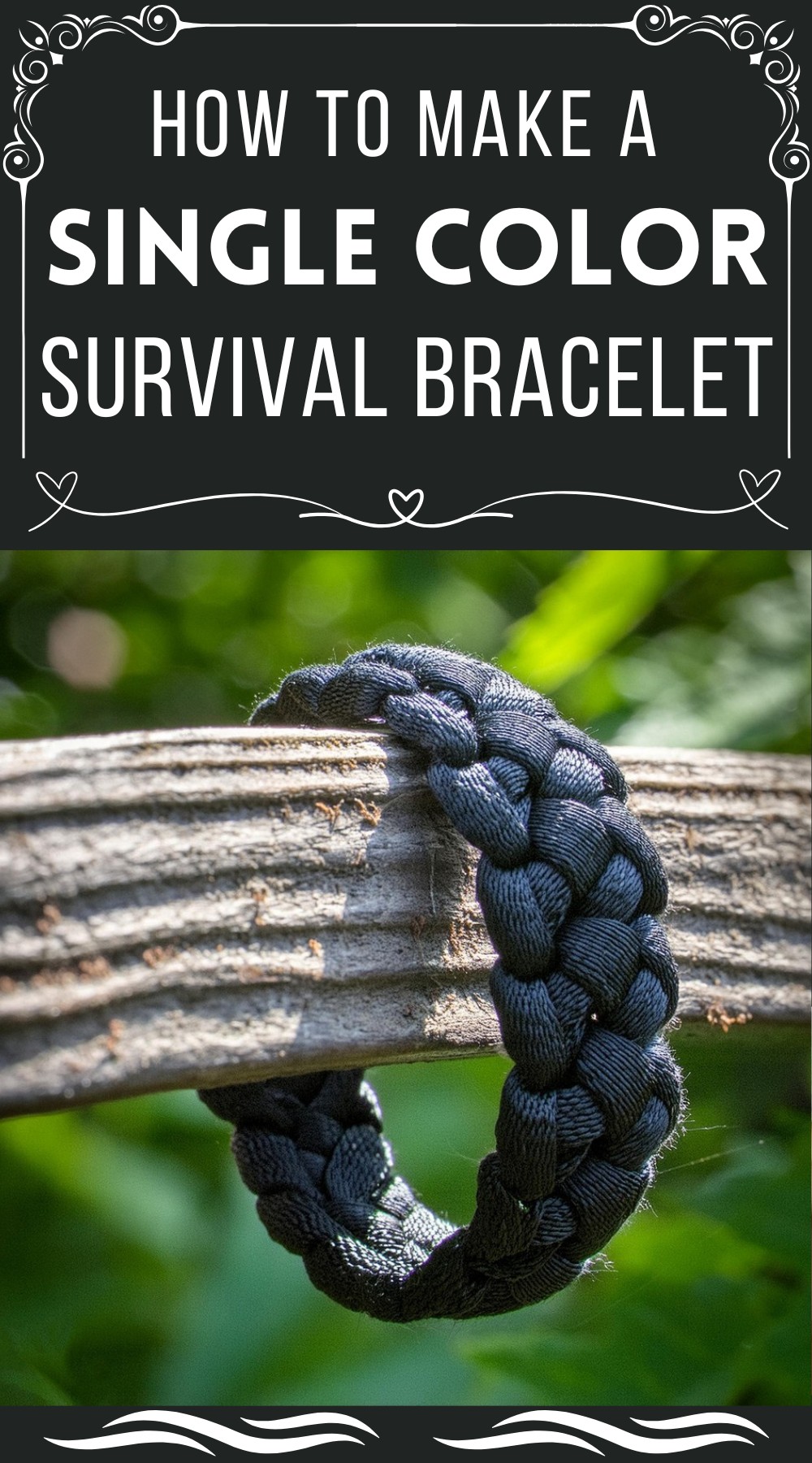How To Make A Single Color Survival Bracelet