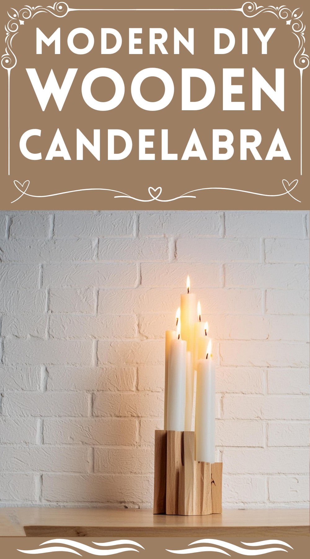 Modern DIY Wood Candelabra