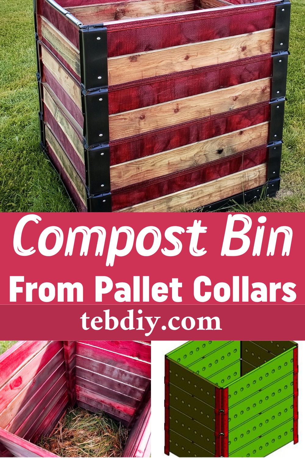 Simple Stackable DIY Compost Bin From Pallet Collars