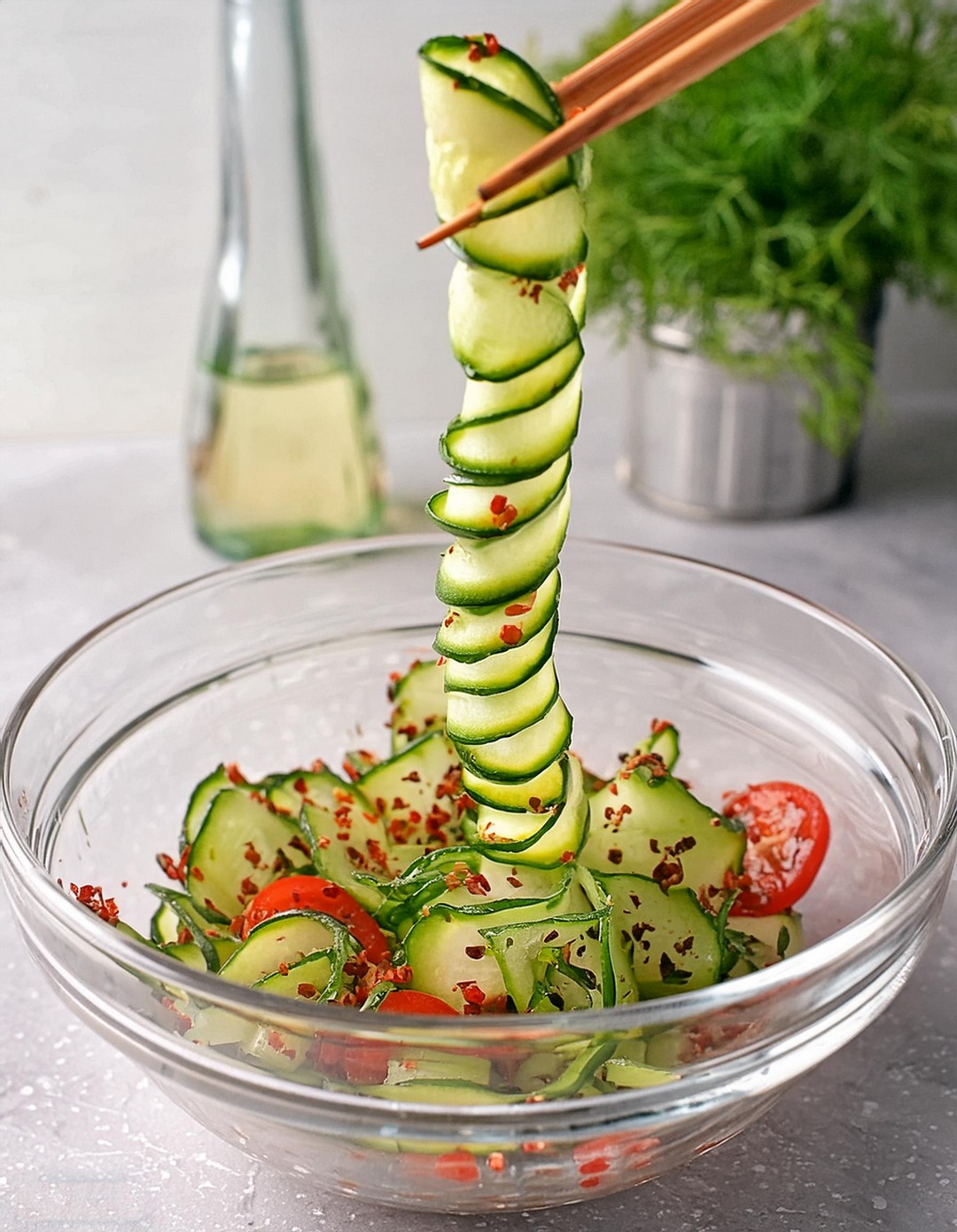 Spiral Cucumber Salad