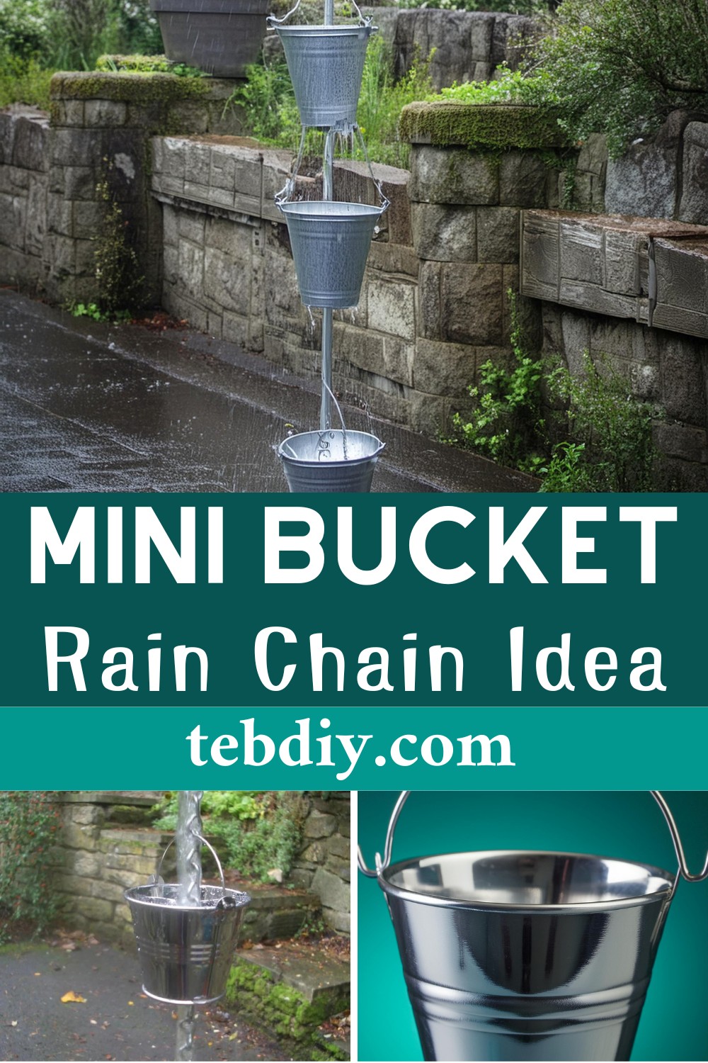 Unrustable DIY Mini Bucket Rain Chain Idea
