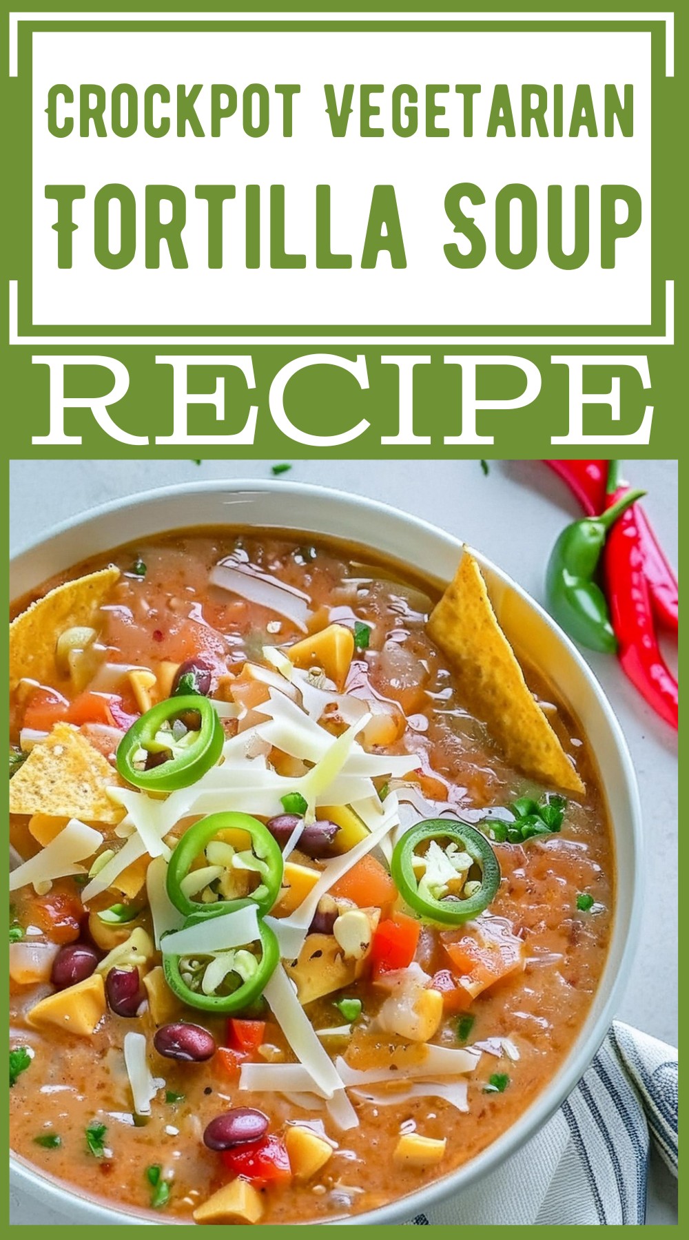 Crockpot Vegetarian Tortilla Soup Recipe