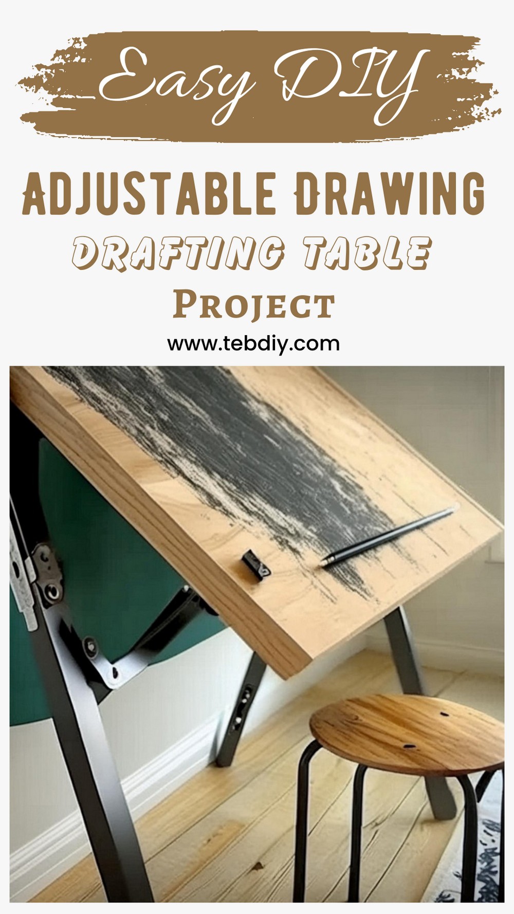 DIY Adjustable DrawingDrafting Table Project