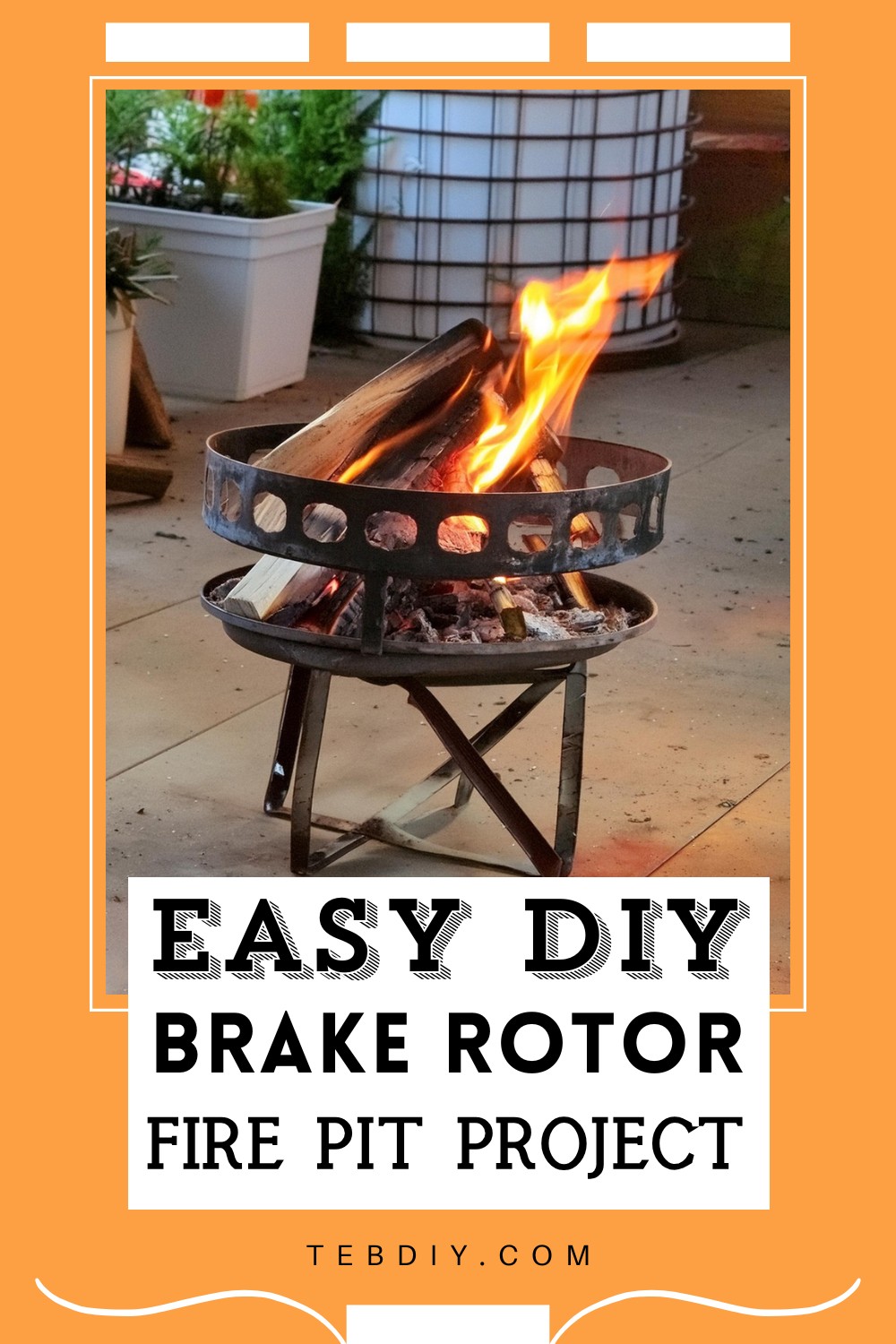 DIY Brake Rotor Fire Pit Project