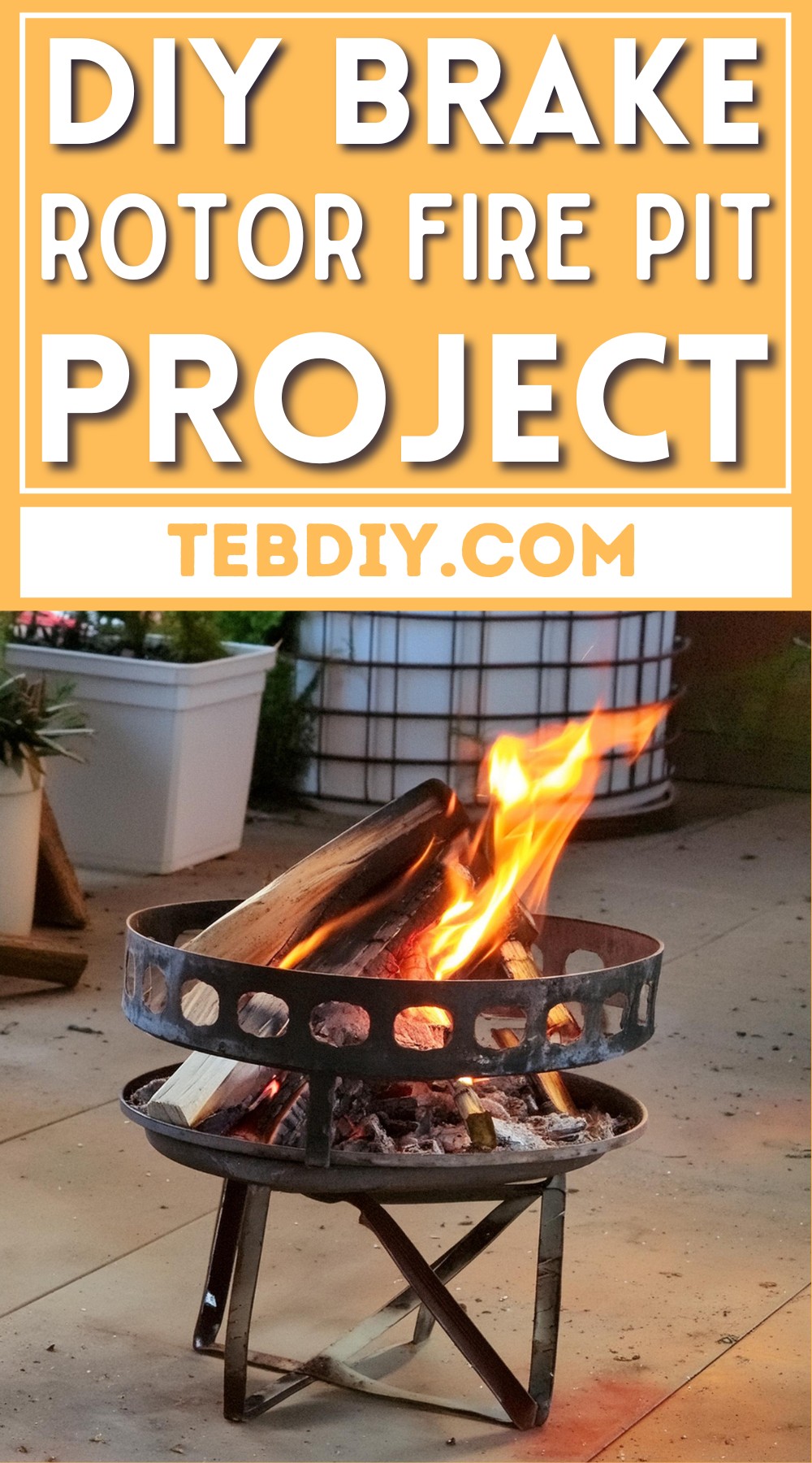 DIY Brake Rotor Fire Pit Project