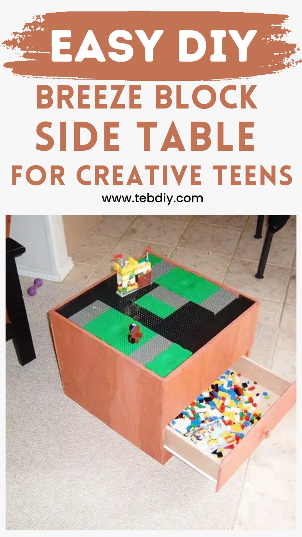 DIY Breeze Block Side Table for Creative Teens
