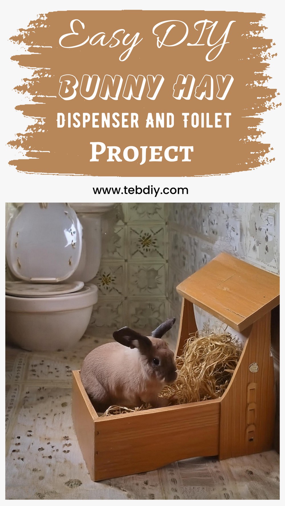 DIY Bunny Hay Dispenser And Toilet Project