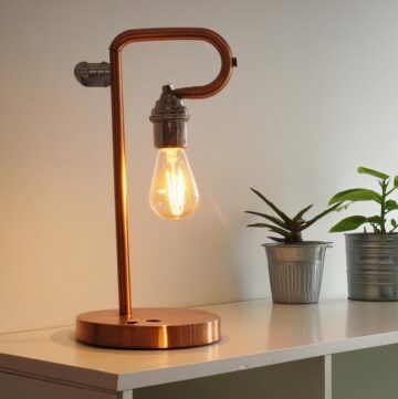 DIY Copper Pipe Table Lamp Project 3