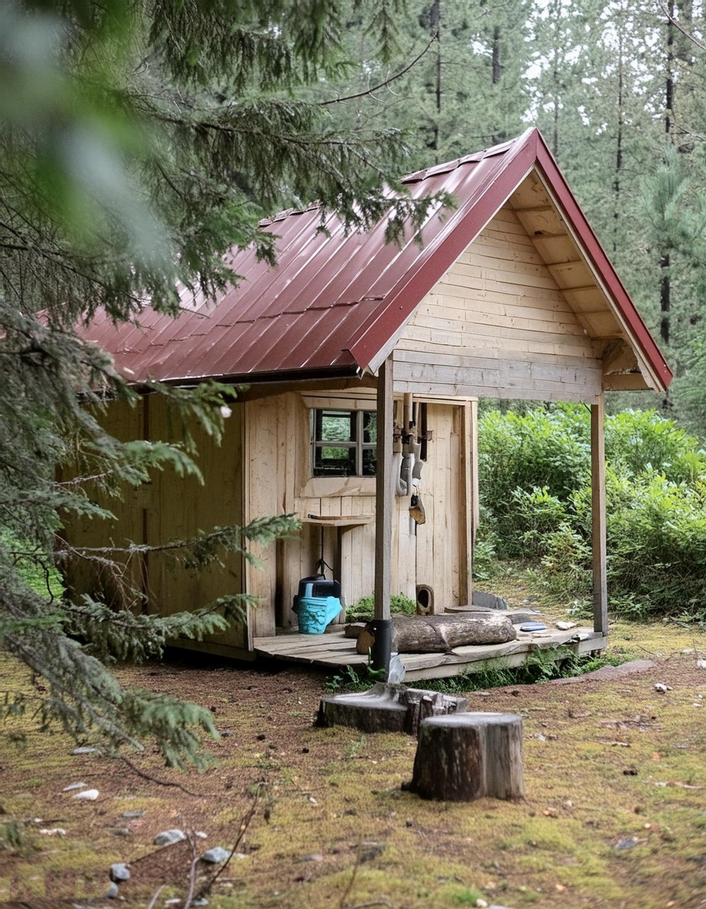 DIY Play House Project In Woods 1