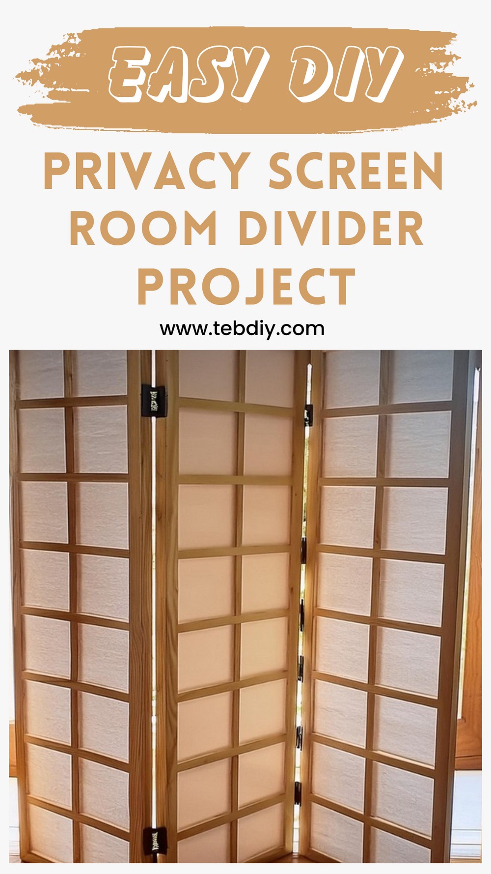 DIY Privacy Screen Room Divider