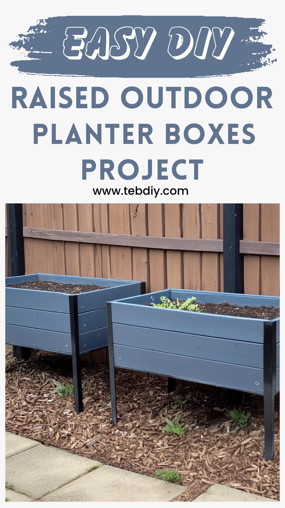 DIY Raised Outdoor Planter Boxes