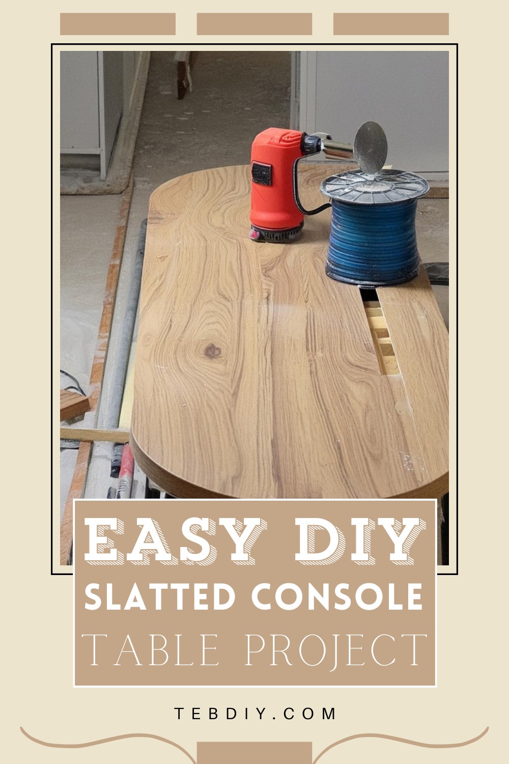 DIY Slatted Console Table Project