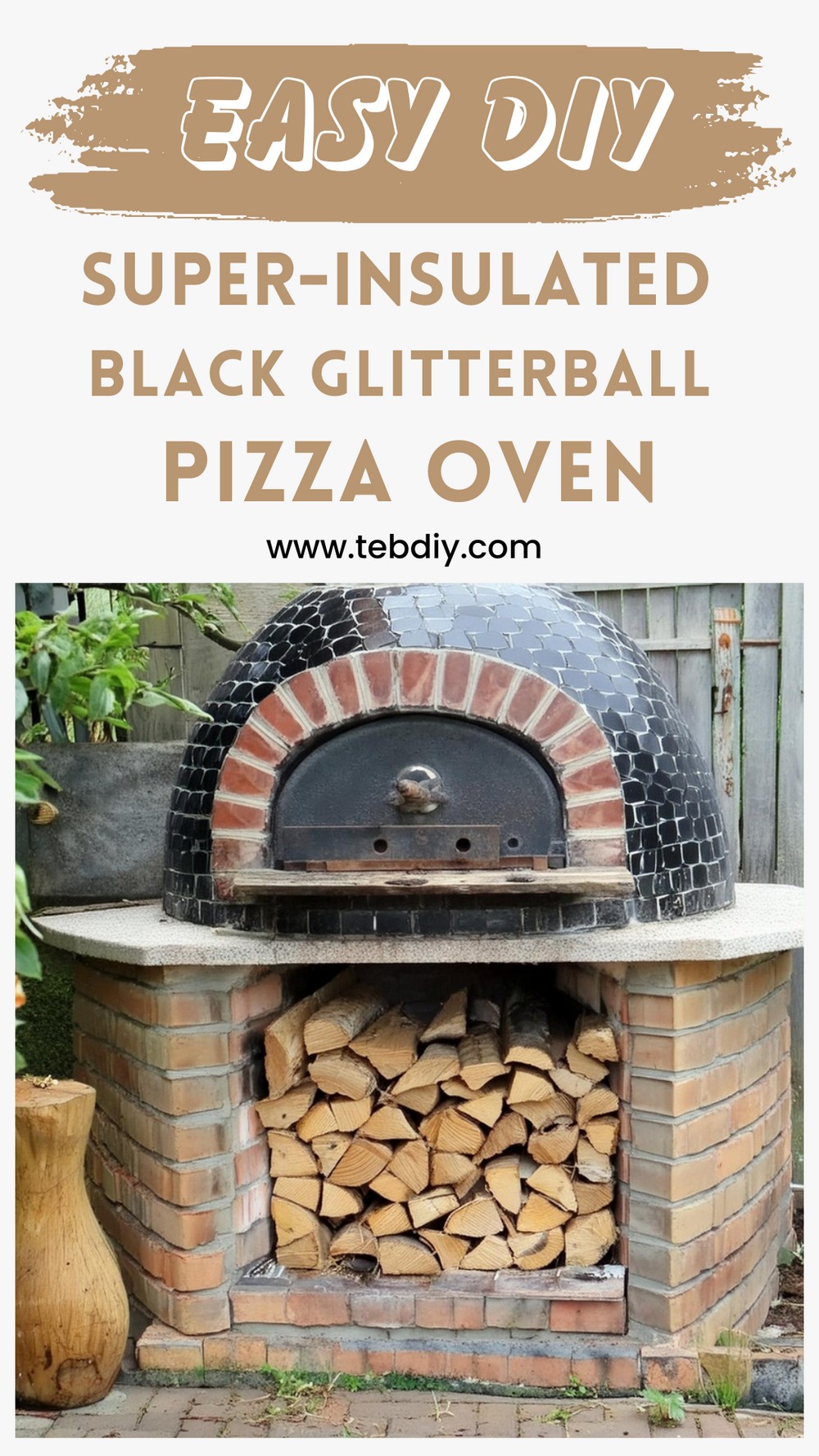 DIY Super-insulated Black Glitterball Pizza Oven