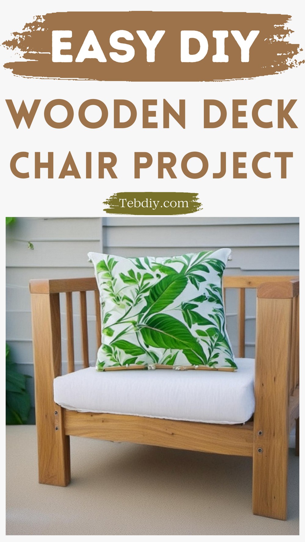 Modern DIY Outdoor Wooden Deck Chair Project