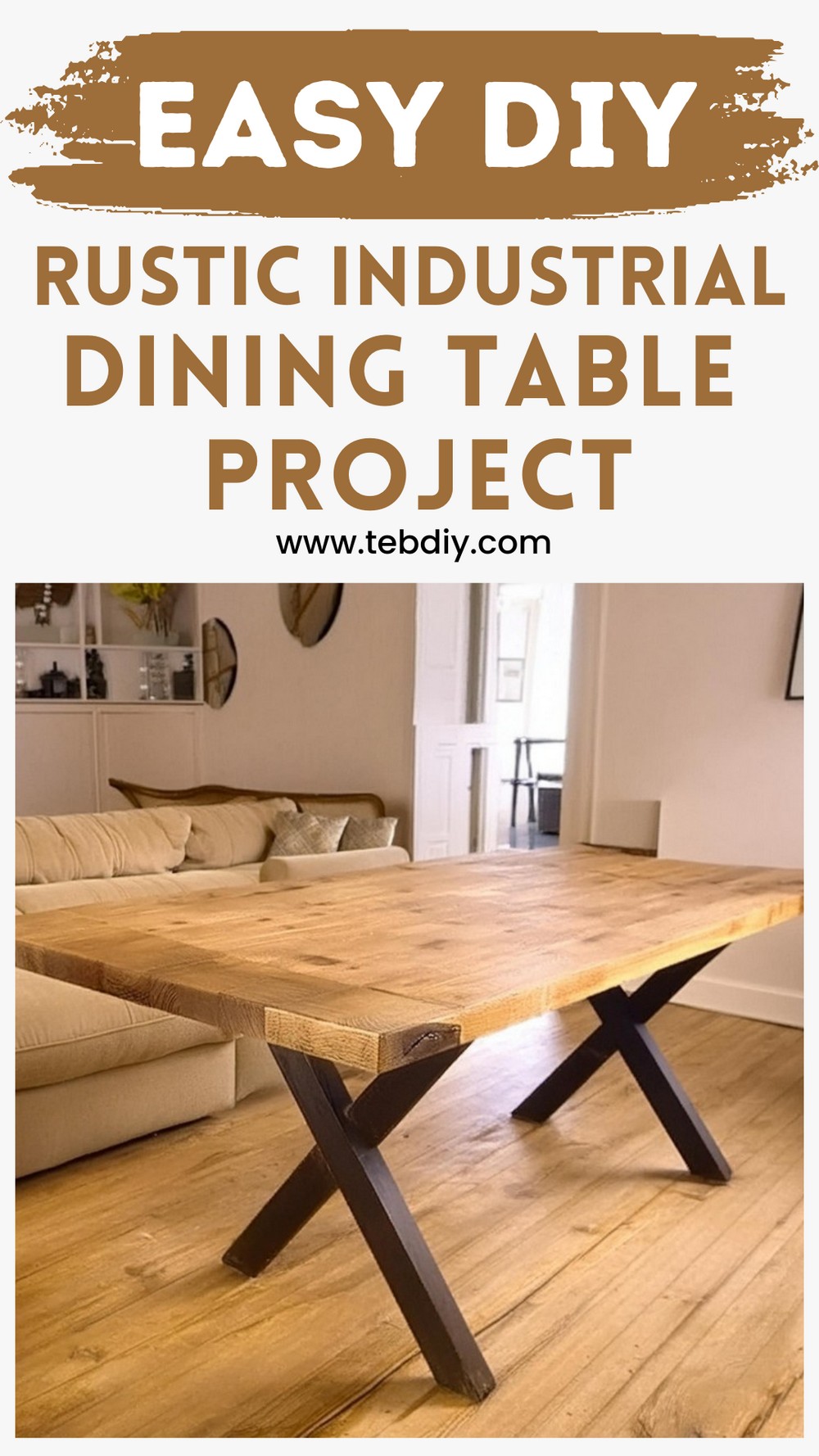 Rustic Industrial Dining Table