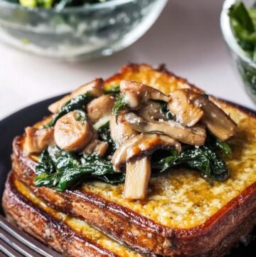 Savory French Toasts With Spinach And Mushrooms 1
