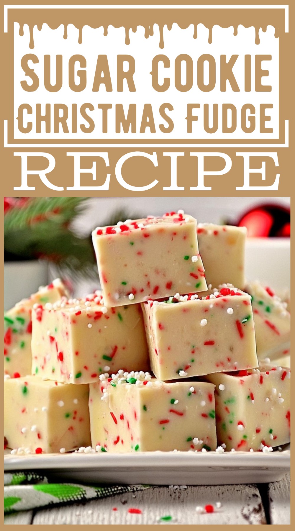 Sugar Cookie Christmas Fudge