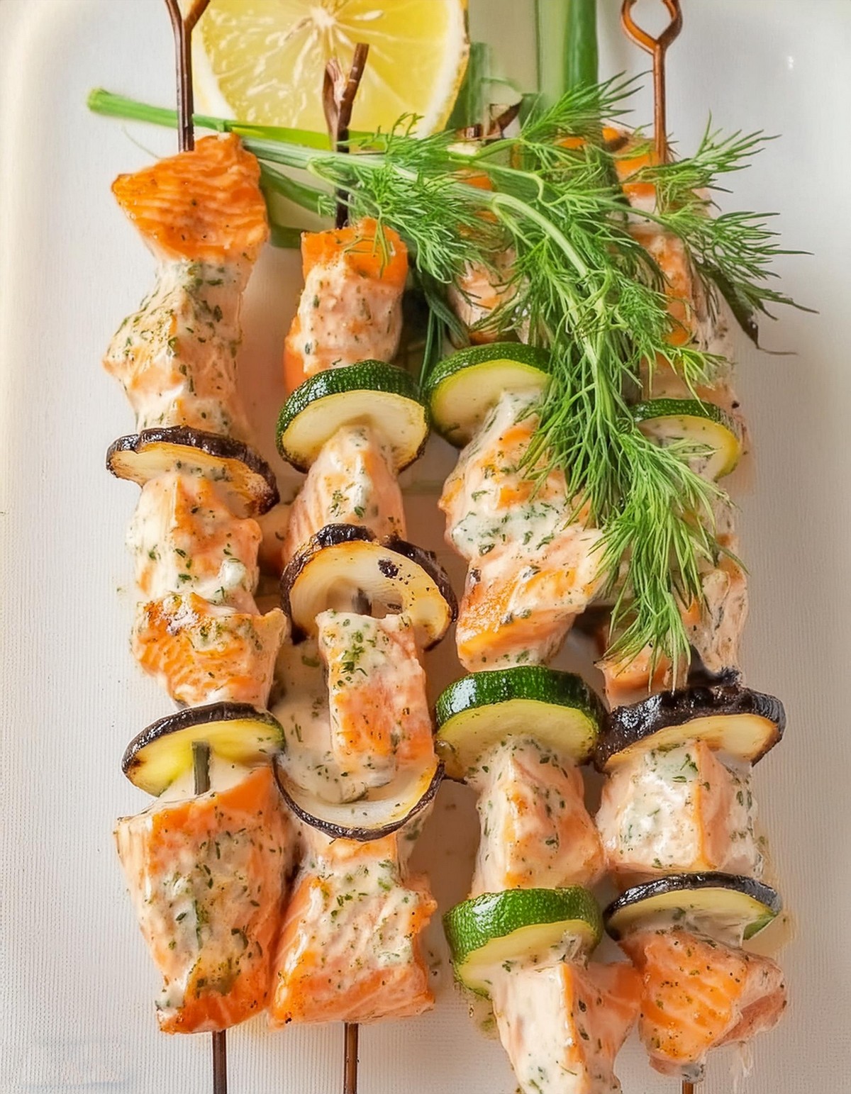 Grilled Salmon Kabobs With Lemon Dill Marinade - Teb DIY