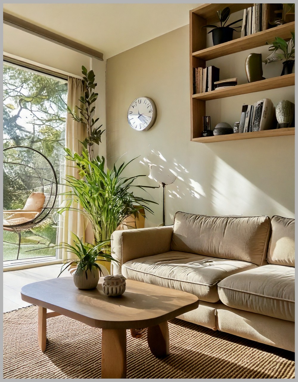 Biophilic Haven Living Room