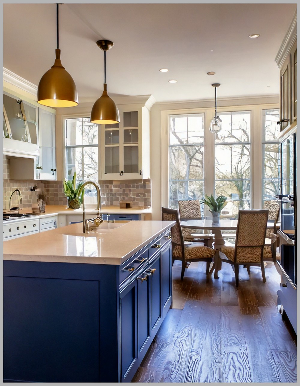 Chic Two-Tone Kitchen Transitional Style