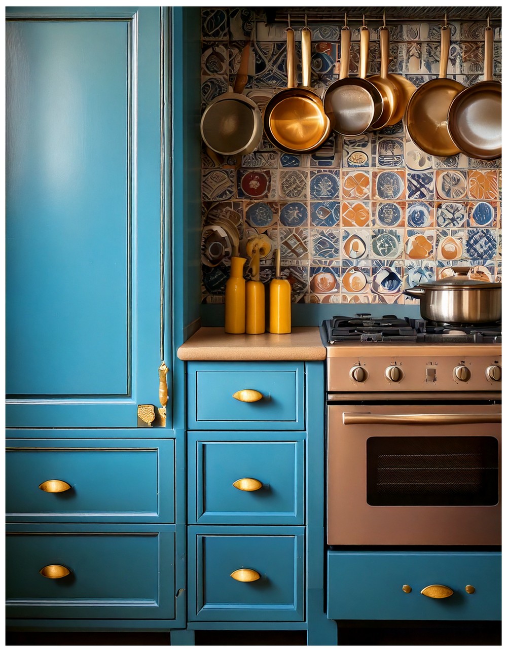 Fun-colored Kitchen