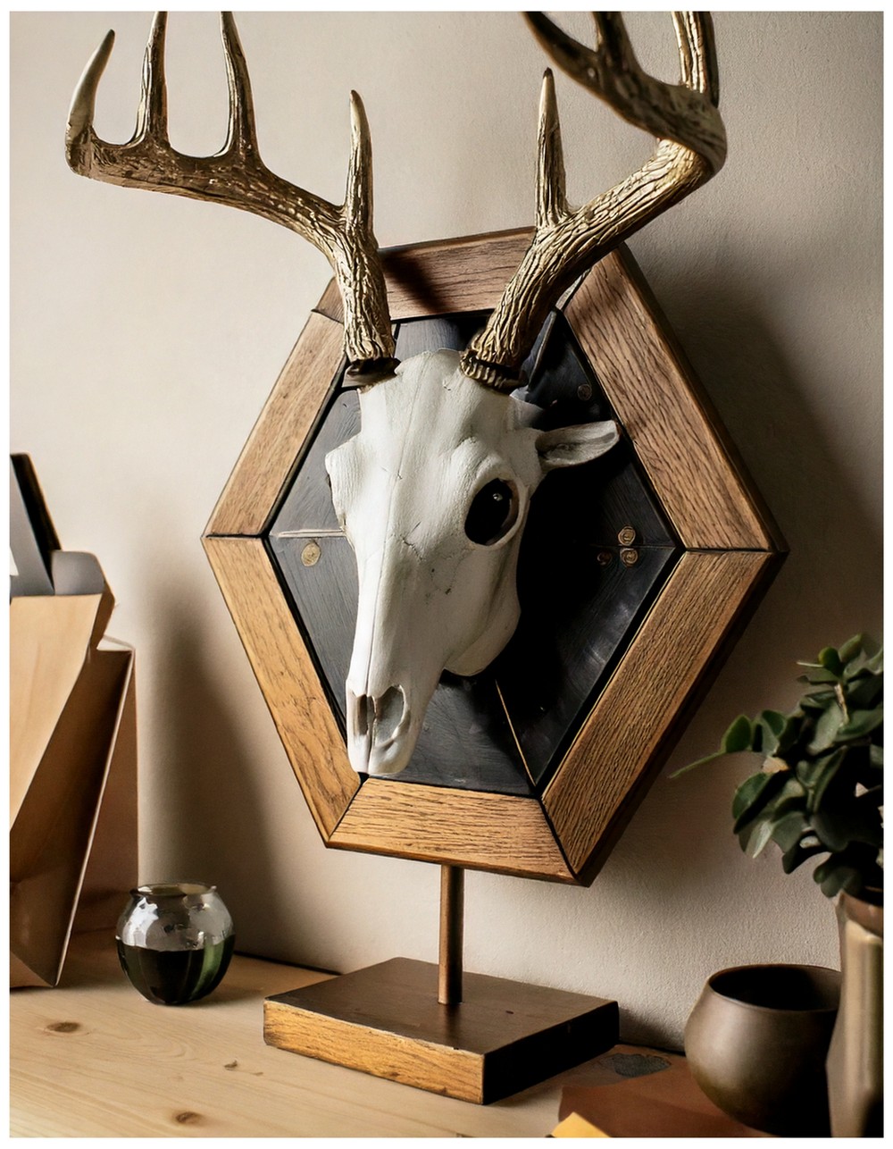 Geometric Designs Mounts on Angular Shapes