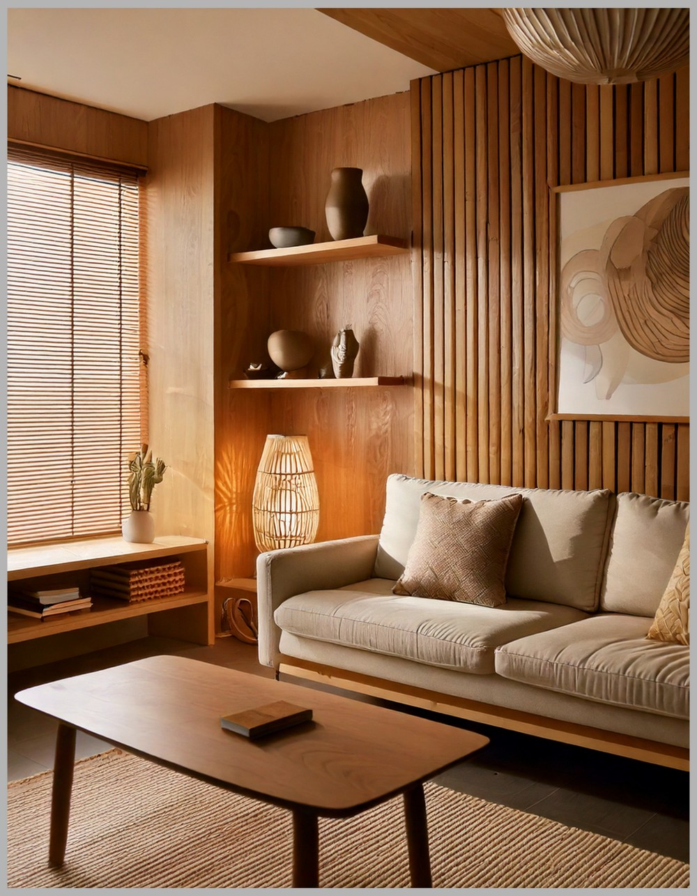 Japandi Serenity Living Space