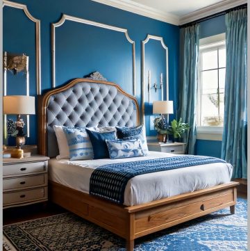 Oceanic Deco Bedroom with Nautical Motifs