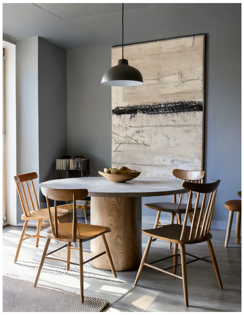 Scandinavian Gray Dining Room