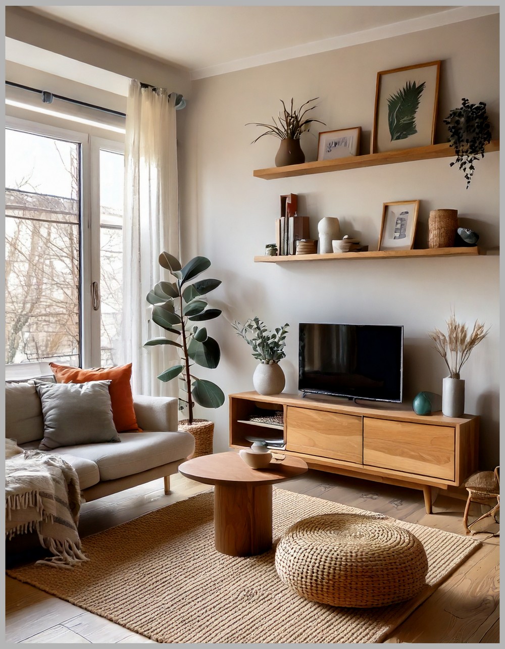 Serene Scandinavian Living Room Nook
