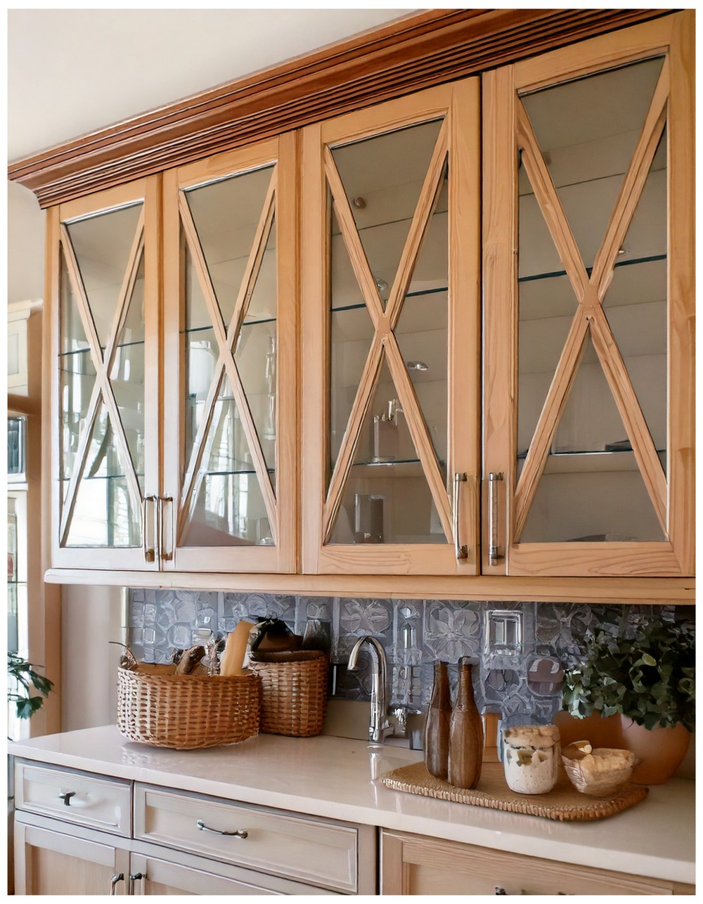 Shaker Cabinets With Glass Fronts