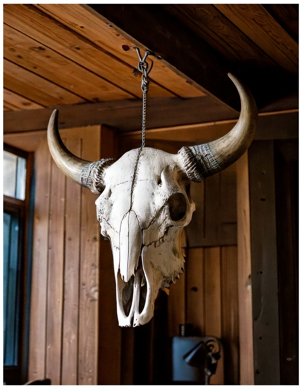Suspended Skull Sculpture
