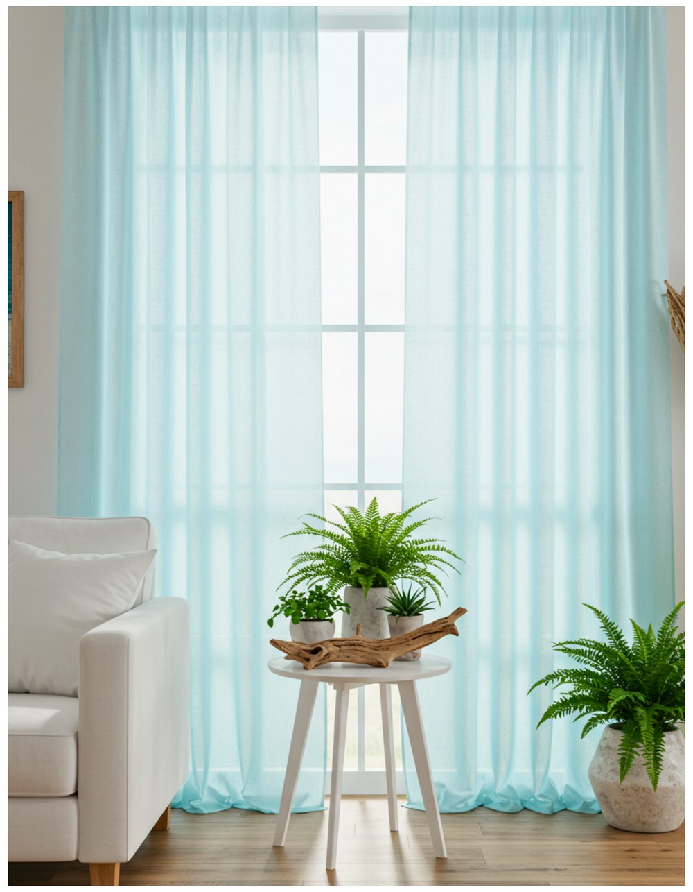 Airy Sky Blue Sheers