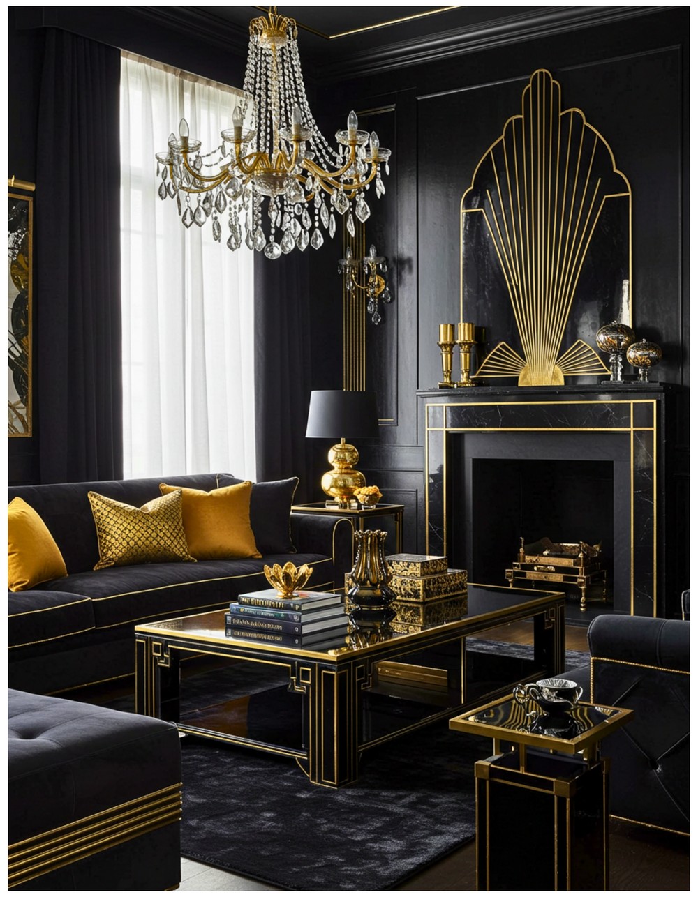 Black and Gold Accents