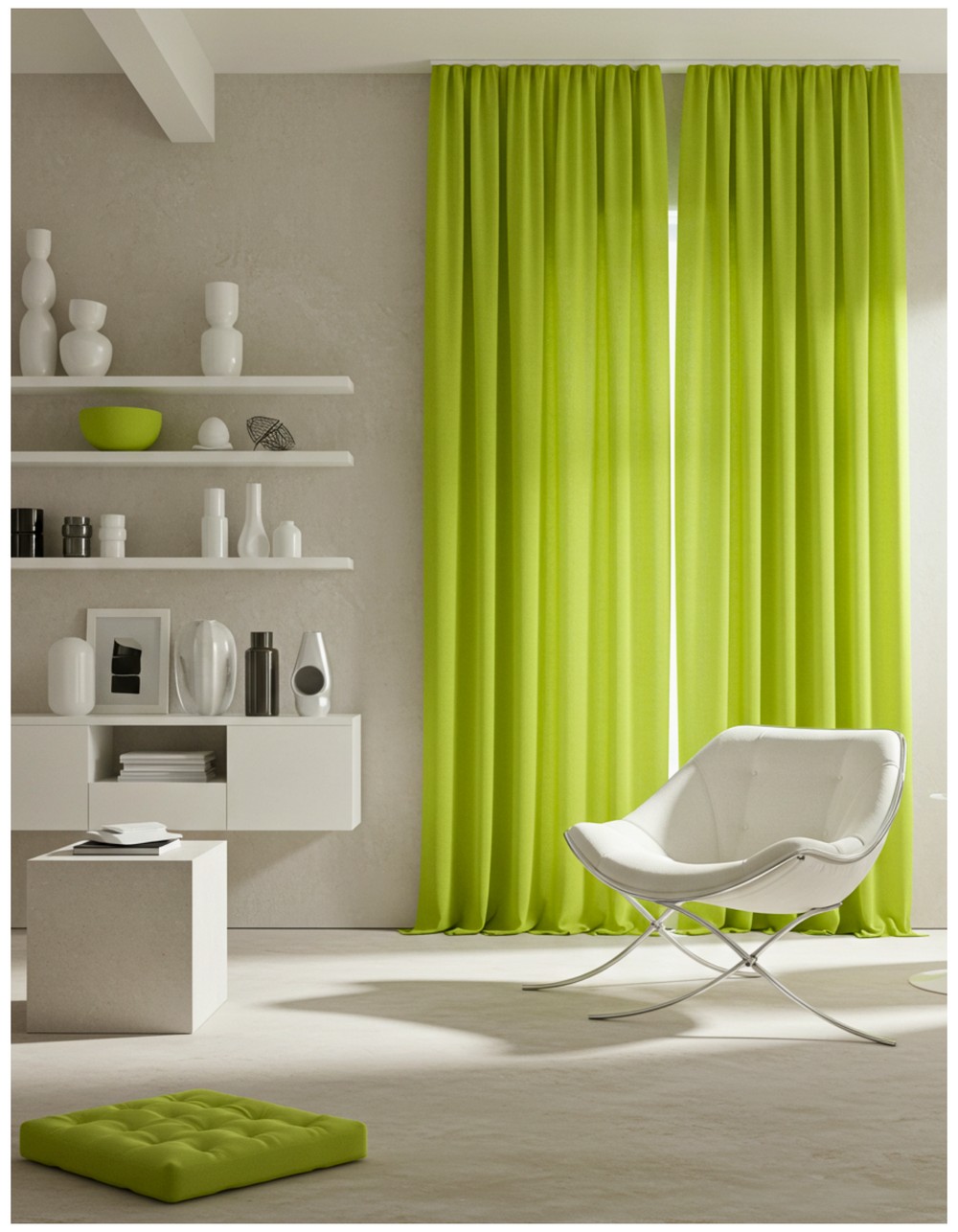Chartreuse Accent Panels