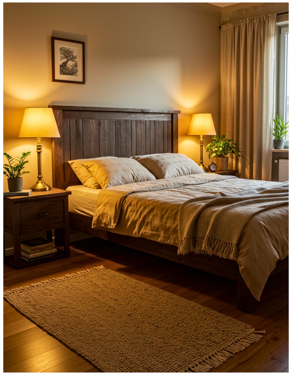 Cozy Bedroom with a Touch of Rustic Charm