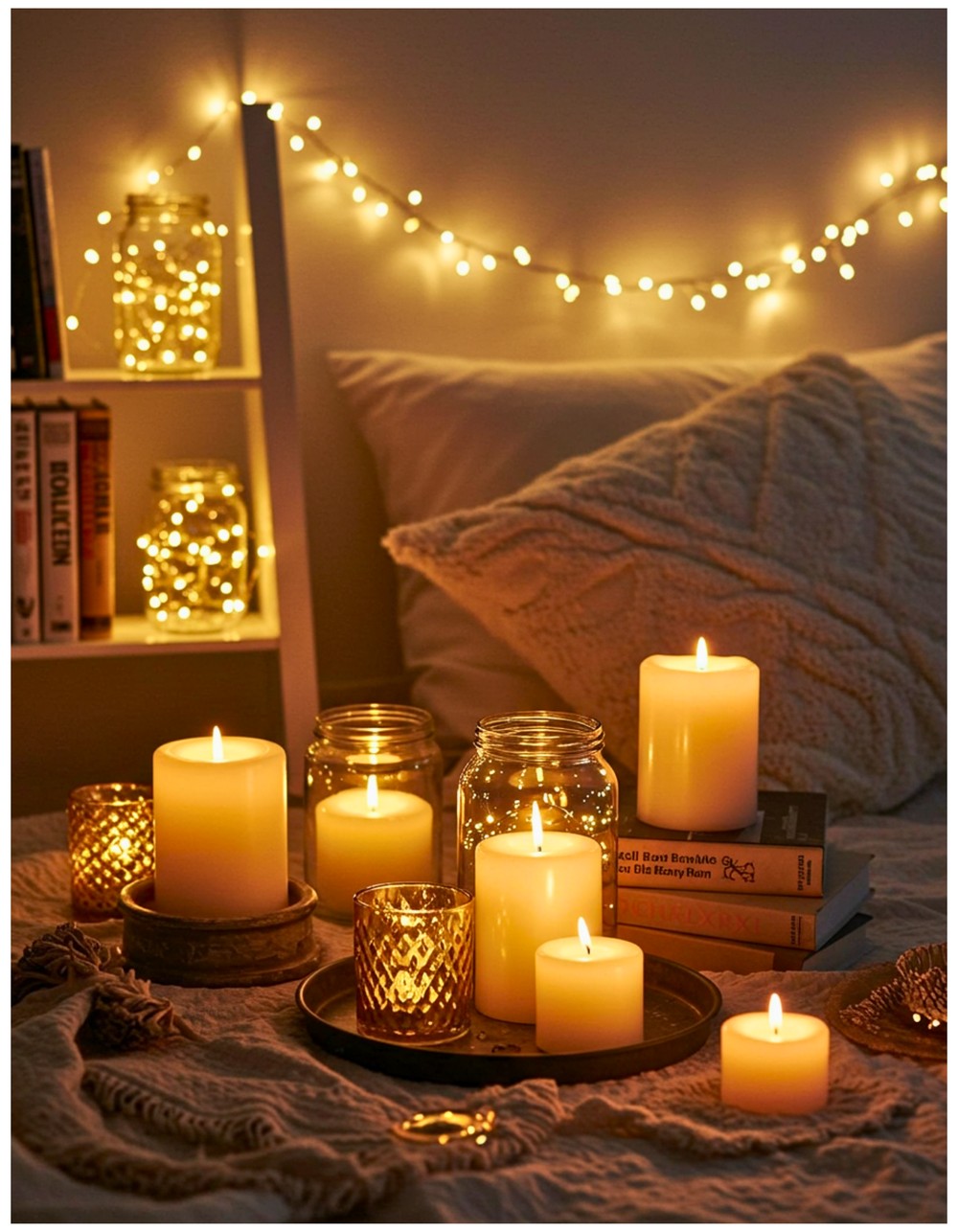 Embrace the Glow: Candles & Fairy Lights