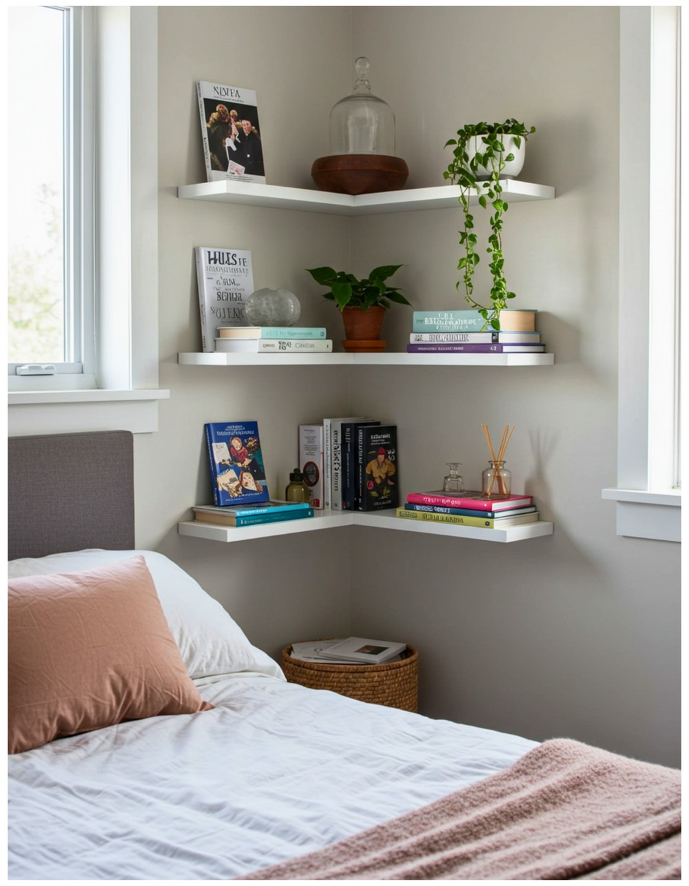 Floating Corner Shelves